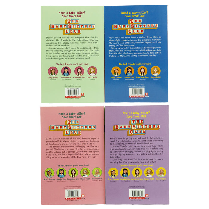 The Baby-Sitters Club by Ann M. Martin 4 Books Collection Set (Book 3-6)- Ages 8-12 - Paperback 9-14 Scholastic
