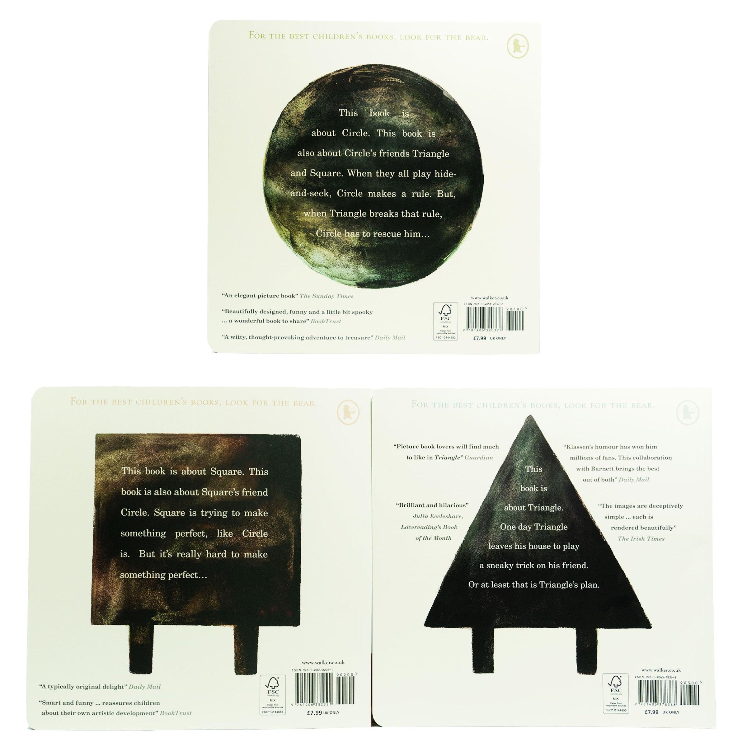 Shape Trilogy by Mac Barnett & Jon Klassen 3 Books Collection Set - Ag ...