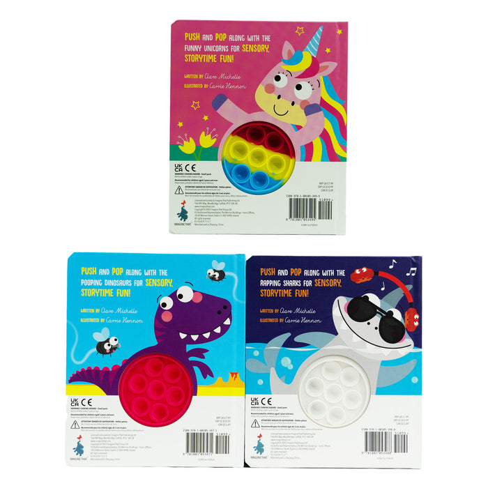 Push & Pop Bubble Read Aloud Fun! 3 Books Collection By Clare Michelle - Ages 3-5 - Board Books 0-5 Imagine That Publishing Ltd