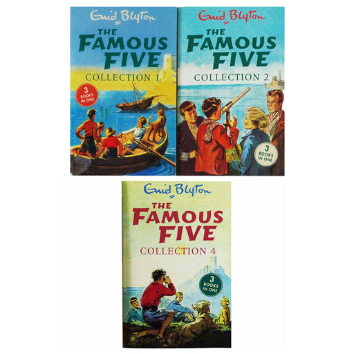The Famous Five 3 Book 9 Story Collection By Enid Blyton (Book 1,2 & 4)- Ages 7-11 - Paperback 7-9 Hodder & Stoughton