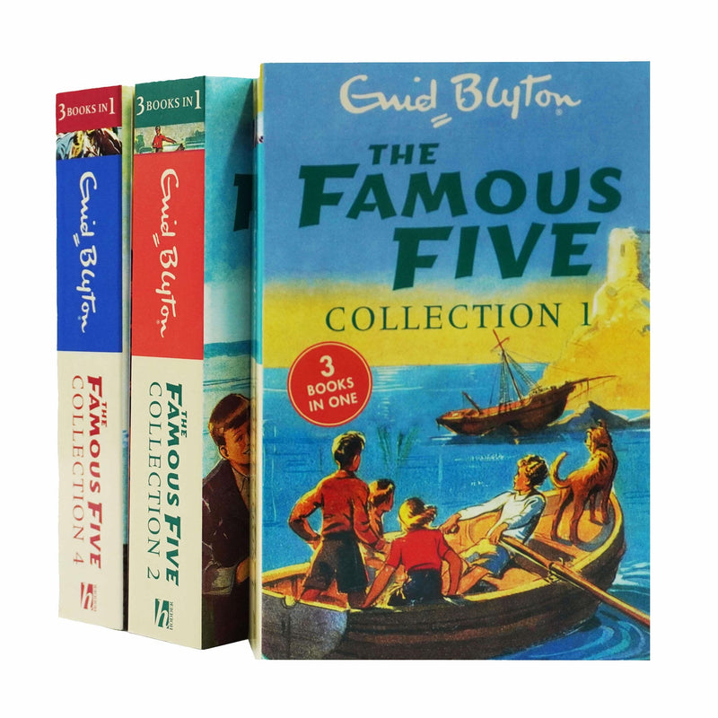 The Famous Five 3 Book 9 Story Collection By Enid Blyton (Book 1,2 & 4)- Ages 7-11 - Paperback 7-9 Hodder & Stoughton