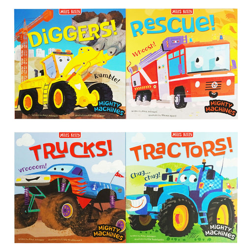 Mighty Machines! Collection 4 books Set - Ages 3+ - Paperback 0-5 Miles Kelly Publishing Ltd