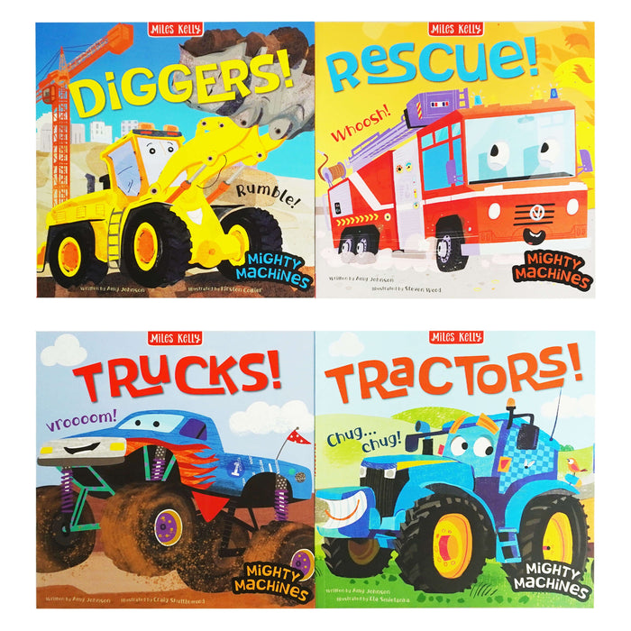 Mighty Book Mighty Machines! Collection 4 books Set - Ages 3+ - Paperback — Books2Door