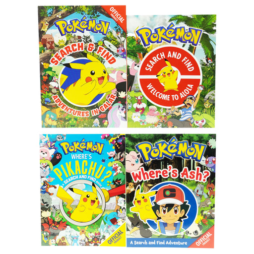 Pokémon Search and Find 4 Books Collection Set - Ages 5-8 - Paperback 5-7 Orchard Books
