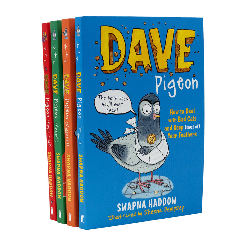 Dave Pigeon Series by Swapna Haddow 4 Books Collection Set - Ages 5-9 - Paperback 5-7 Faber & Faber