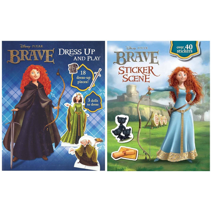 Disney Brave Sticker 2 Books Collection Set - Ages 3+ - Paperback 0-5 Parragon Books