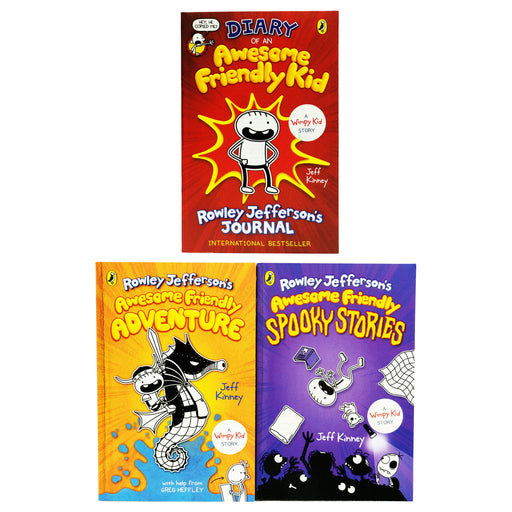 Diary of an Awesome Friendly Kid Collection 3 Book Set (Rowley Jefferson’s Journal) - Ages 7-12 - Paperback 7-9 Puffin