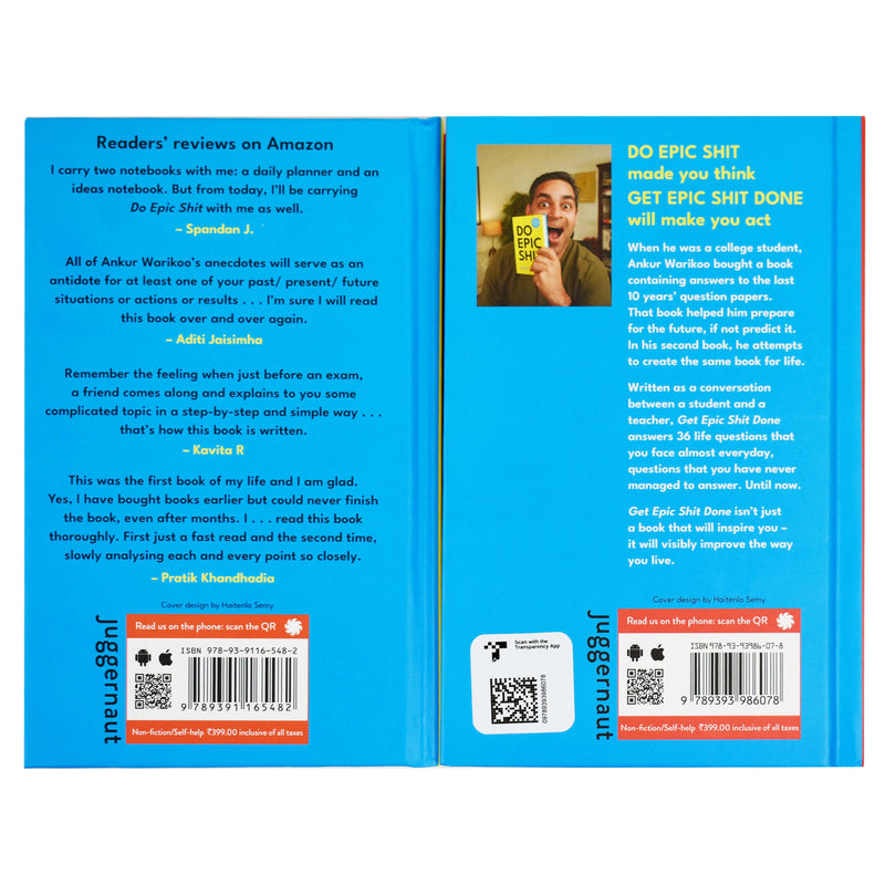 Ankur Warikoo Collection 2 Books Set (Get Epic Shit Done, Do Epic Shit) - Non Fiction - Hardback Non-Fiction Juggernaut