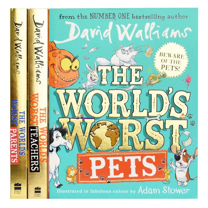 David Walliams World's Worst Children 3 Books Collection Set - Age 8-12 - Paperback 9-14 HarperCollins Publishers