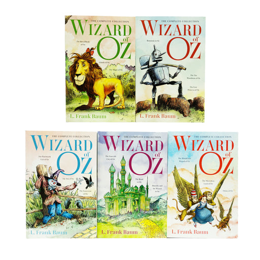 Wizard of Oz The Complete Collection by L. Frank Baum 5 Omnibus Books Box Set - Ages 12+ - Paperback Fiction Classic Editions