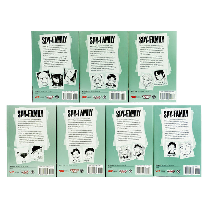 Spy x Family Series by Tatsuya Endo 7 Books Collection Set (Vol 1-7) - Ages 13+ - Paperback Graphic Novels Viz Media, Subs. of Shogakukan Inc