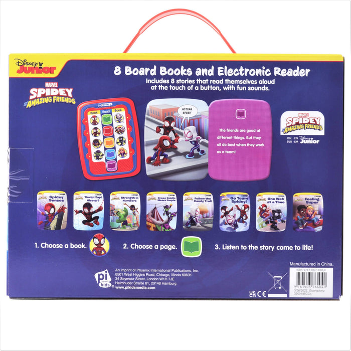 Marvel Spider-Man 8 Board Books and Electronic Reader - Ages 2+ - Board Book 0-5 PI Kids