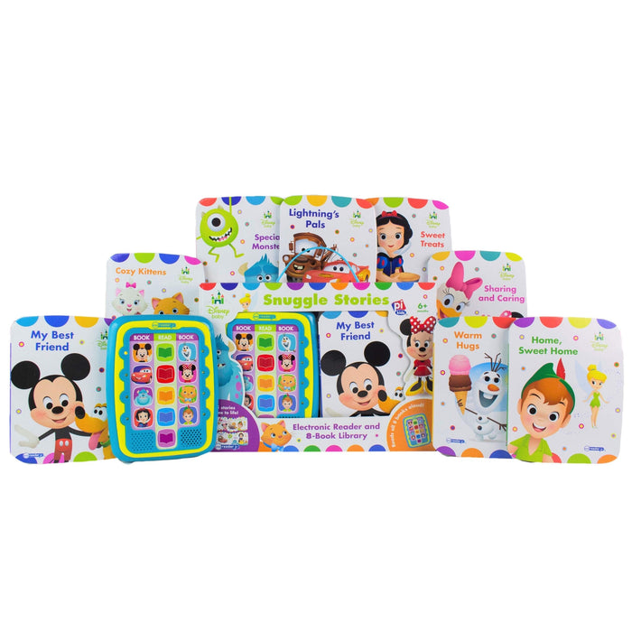 Disney Baby Mickey, Minnie, Frozen, and More! Electronic Reader Snuggle Stories 8 Books Library - Ages 2+ - Board Book 0-5 PI Kids