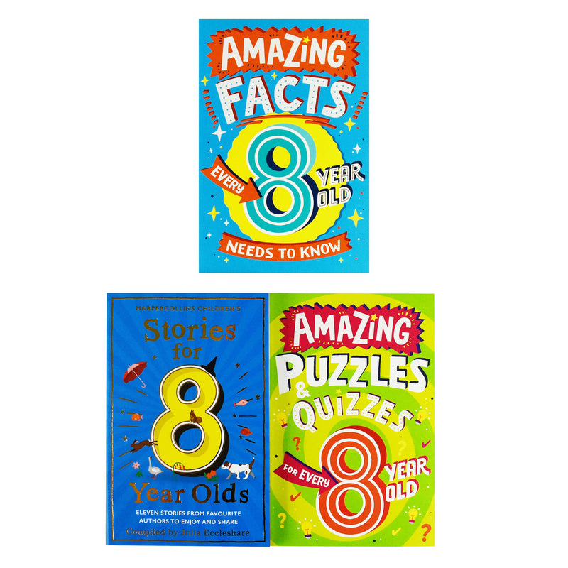 Amazing Facts Every Kid Needs to Know for 8 Year Olds Children's 3 Books Collection Set - Paperback 7-9 HarperCollins Publishers/Red Shed