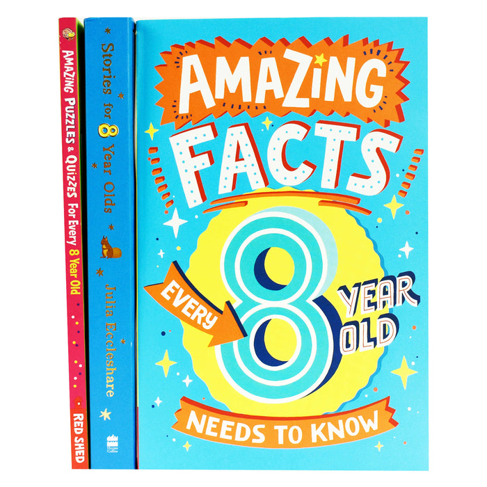 Amazing Facts Every Kid Needs to Know for 8 Year Olds Children's 3 Books Collection Set - Paperback 7-9 HarperCollins Publishers/Red Shed