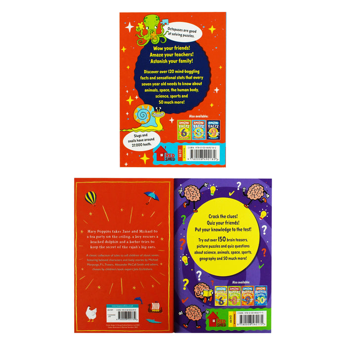 Amazing Facts Every Kid Needs to Know for 7 Year Olds Children's 3 Books Collection Set - Paperback 7-9 HarperCollins Publishers/Red Shed