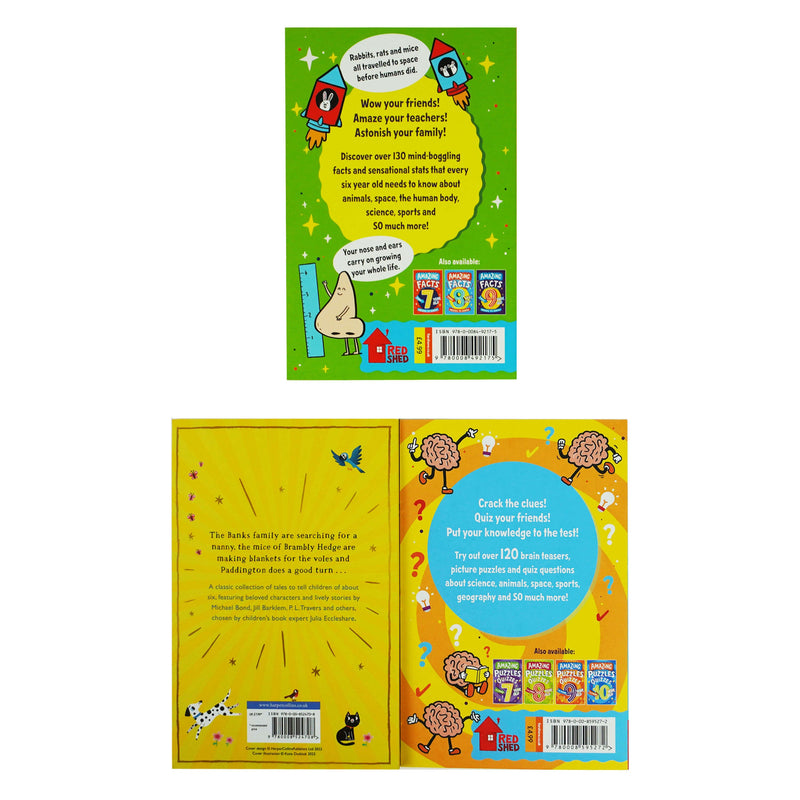 Amazing Facts Every Kid Needs to Know for 6 Year Olds Children's 3 Books Collection Set - Paperback 5-7 HarperCollins Publishers/Red Shed