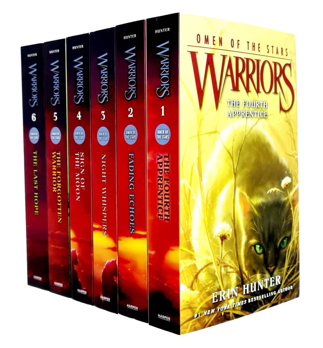 Warriors: Omen of the Stars Series by Erin Hunter 6 Books Collection Set - Ages 8-12 - Paperback 9-14 HarperCollins Publishers