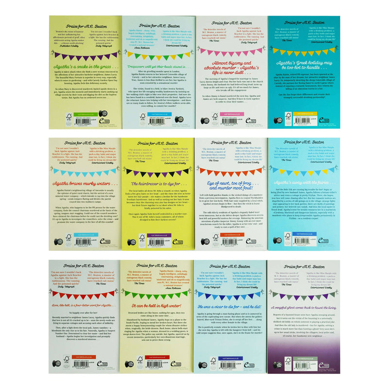 Agatha Raisin Mysteries Series by M.C. Beaton 12 Books Collection Set - Fiction - Paperback Fiction Constable