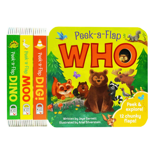 Peek a Boo Dig! Fun Children's Interactive Lift a Flap by Jaye Garnett 4 Books Collection Set - Ages 2+ years - Board Book 0-5 Cottage Door Press
