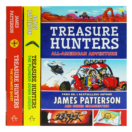 Treasure Hunters Series 6-8 by James Patterson 3 Books Collection Set - Ages 9-12 - Paperback 9-14 Arrow Books