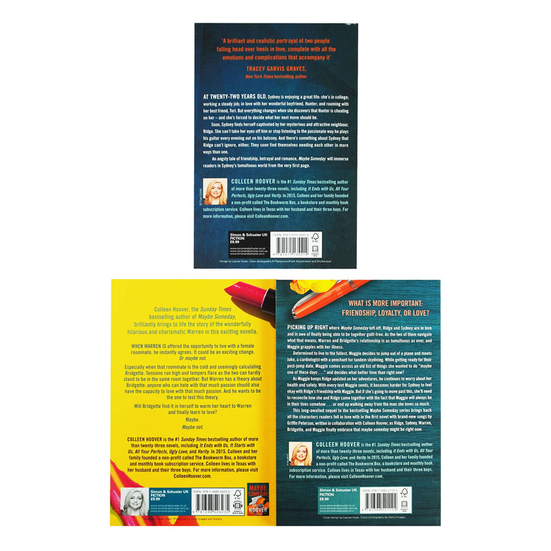 Maybe Someday Series By Colleen Hoover 3 Books Collection Set - Fiction - Paperback Fiction Simon & Schuster