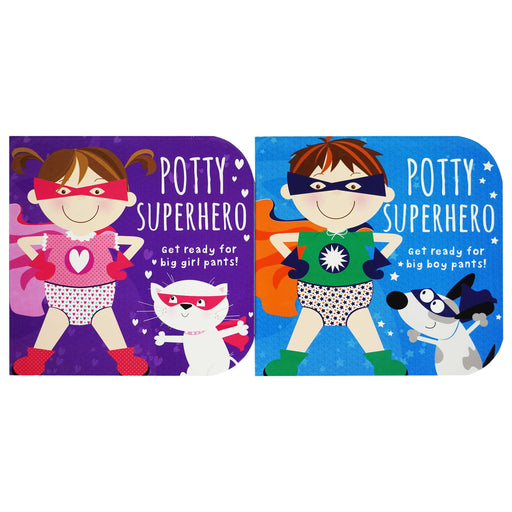 Potty Superhero: Get Ready for Big Boy & Big Girl Pants! 2 Books Set- Ages 2+ - Board Book 0-5 Cottage Door Press