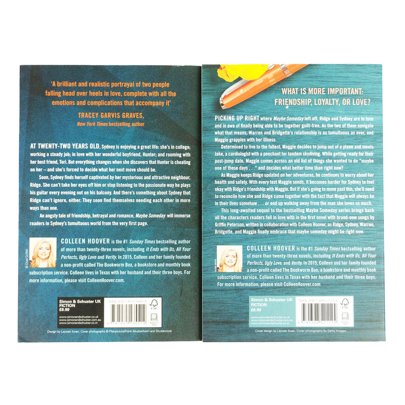 Maybe Someday Series By Colleen Hoover 2 Books Collection Set - Fiction - Paperback Fiction Simon & Schuster