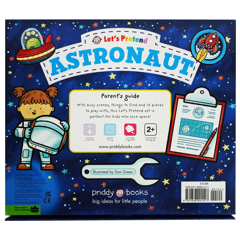 Let's Pretend Astronaut (Let's Pretend Sets) By Priddy Books - Ages 2+ - Board Book 0-5 Priddy Books