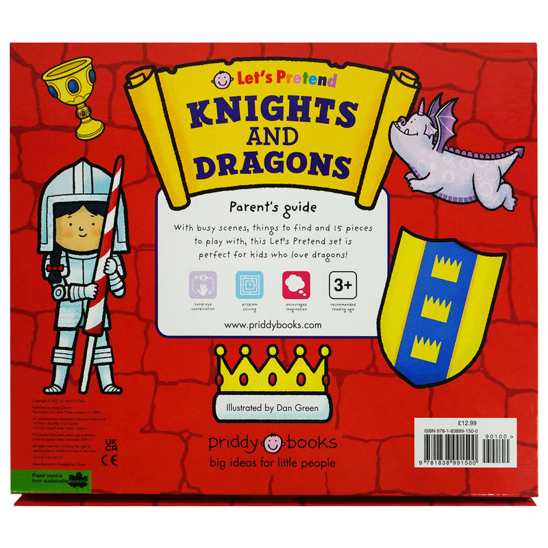 Let's Pretend Knights & Dragons (Let's Pretend Sets) By Priddy Books - Ages 3+ - Board Book 0-5 Priddy Books
