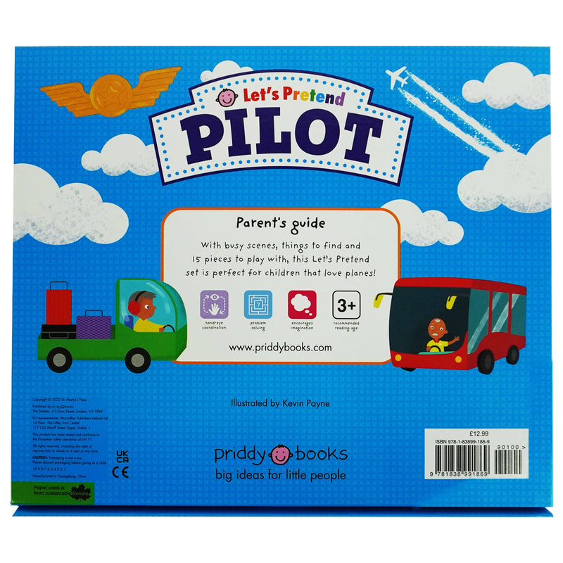 Let's Pretend Pilot (Let's Pretend Sets) By Priddy Books - Ages 3+ - Board Book 0-5 Priddy Books