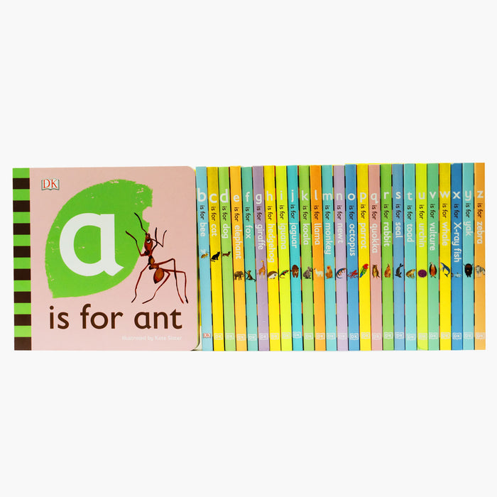 The Animal Alphabet Library Collection By DK: 26 Books Set (A To Z) - Ages 3+ - Board Book 0-5 DK Children