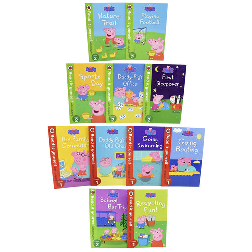 Early Learning Peppa Pig Read it yourself with Ladybird 11 Books Level 1& 2 - Ages 5-7 - Paperback 5-7 Ladybird