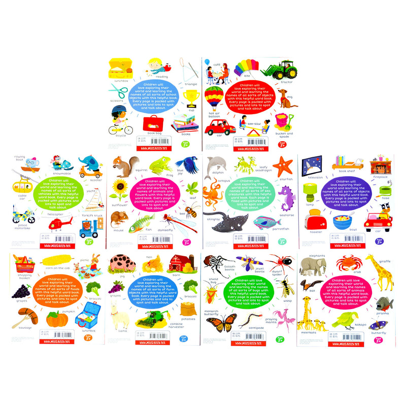 1000+ First Words By Miles Kelly: 10 Books Slipcase Set - Ages 3+ - Paperback 0-5 Miles Kelly Publishing Ltd