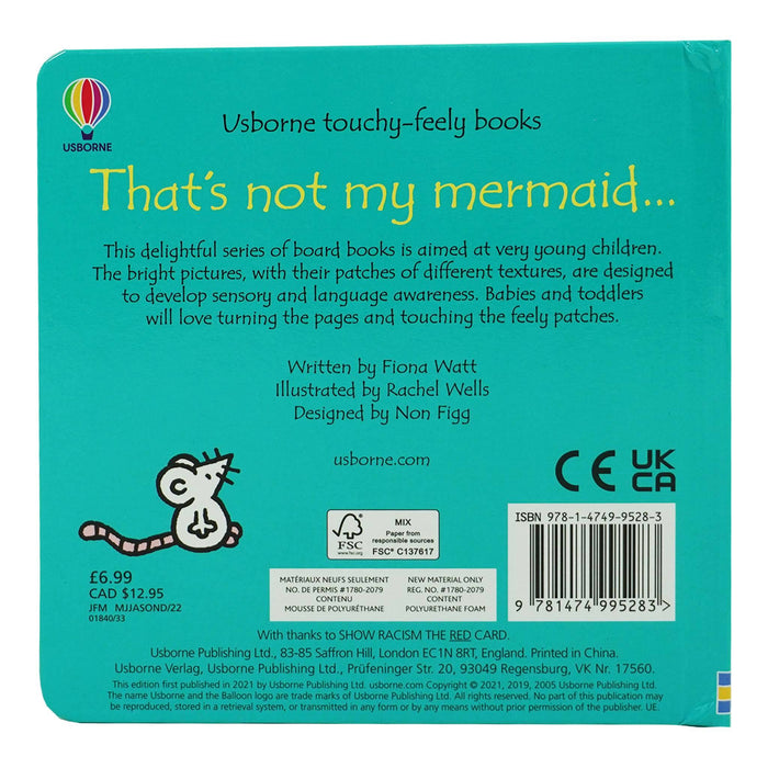 That's Not My Mermaid... by Fiona Watt - Ages 3+ - Board Book 0-5 Usborne Publishing Ltd