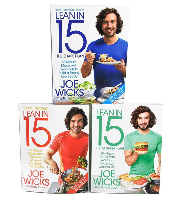 Lean In 15 The Body Coach Collection 3 Books Set By Joe Wicks - Paperback Cooking Book Bluebird