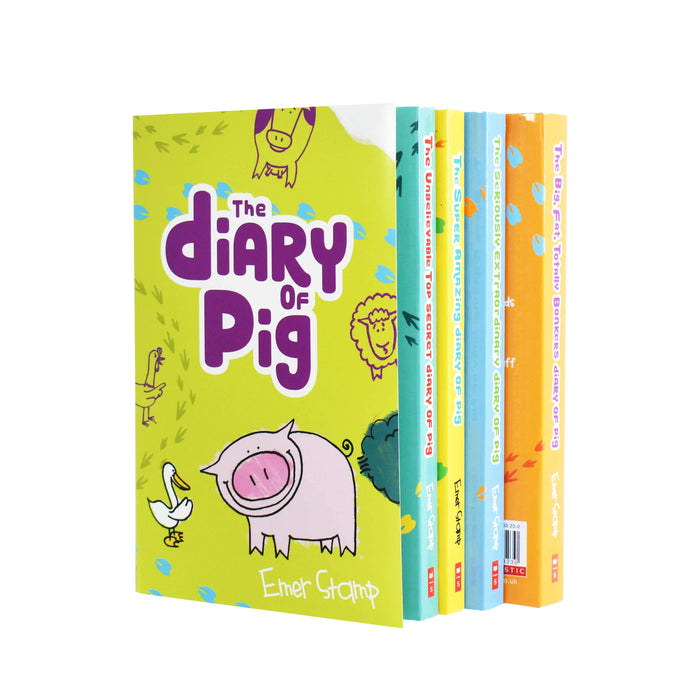 Diary Of Pig Emer Stamp Collection 4 Books Set - Ages 7-9 - Paperback 7-9 Scholastic