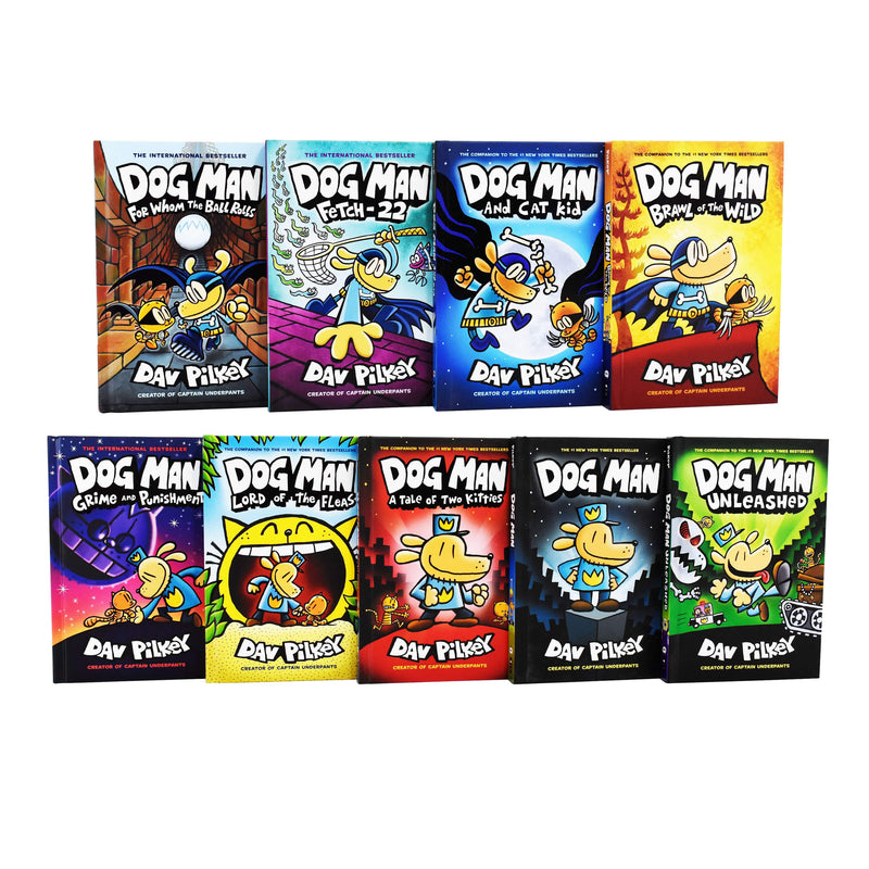 Dog Man Collection 9 Books Set by Dav Pilkey - Ages 7-9 - Hardback 7-9 Scholastic