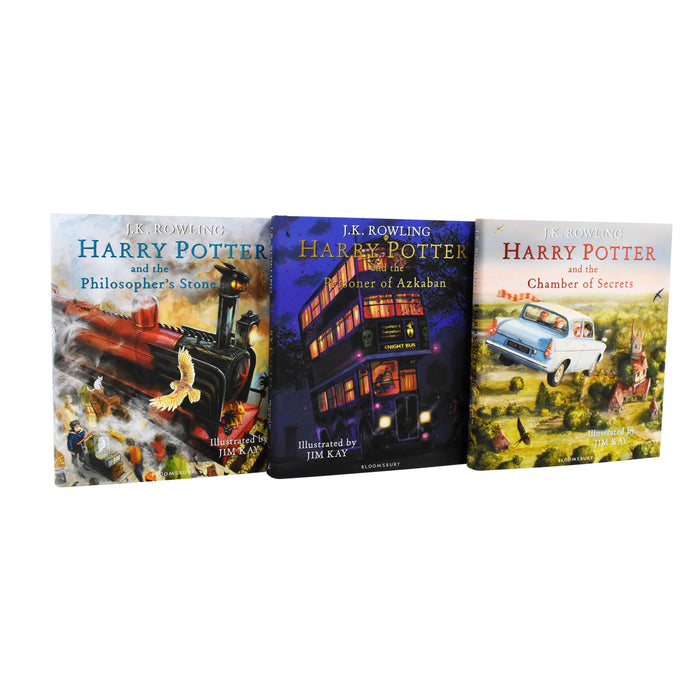 Harry Potter The Illustrated Collection 3 Magical Classics Books By J.K. Rowling - Hardcover - Age 9-14 9-14 Bloomsbury Children's Books