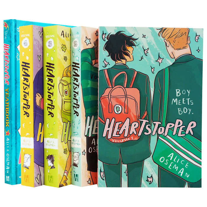 The Heartstopper Series & Heartstopper Yearbook by Alice Oseman 5 Books Collection Set - Ages 12+ - Paperback/Hardback Graphic Novels Hodder Children’s Books