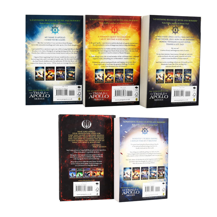 The Trials of Apollo Series & Camp Half-Blood Confidential Collection 5 Books Set By Rick Riordan- Paperback - Age 9-14 9-14 Penguin