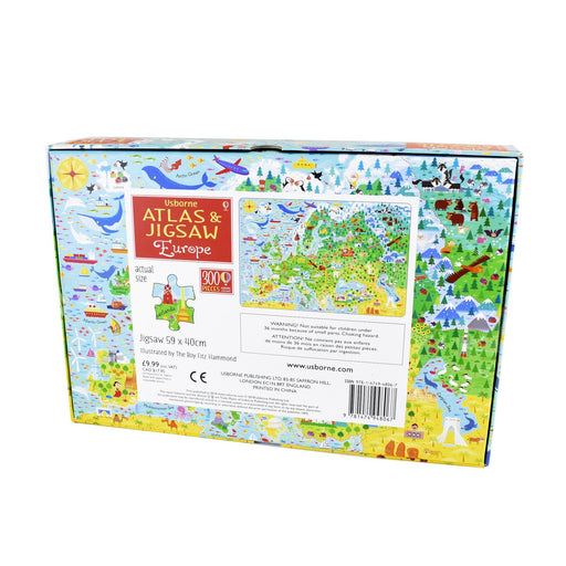 Usborne Atlas and Jigsaw Europe Box By By Jonathan Melmoth - Ages 7+ 7-9 Usborne Publishing Ltd