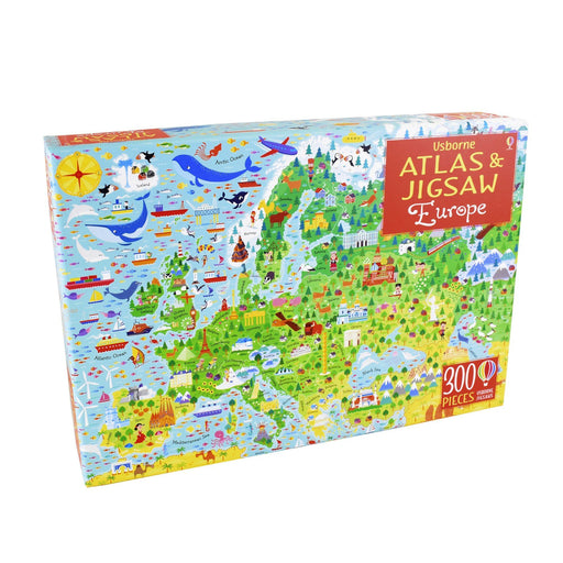 Usborne Atlas and Jigsaw Europe Box By By Jonathan Melmoth - Ages 7+ 7-9 Usborne Publishing Ltd