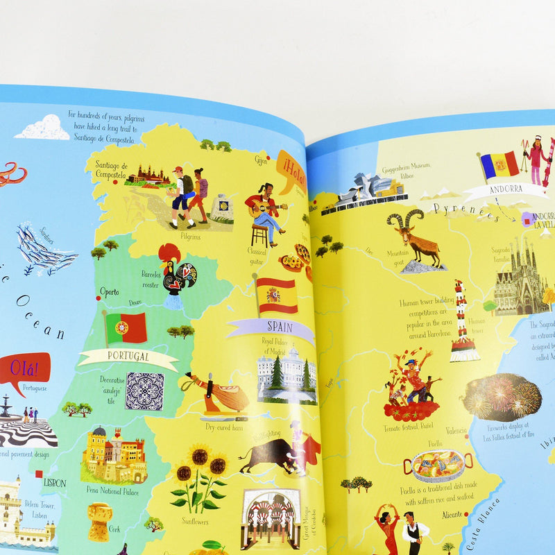 Usborne Atlas and Jigsaw Europe Box By By Jonathan Melmoth - Ages 7+ 7-9 Usborne Publishing Ltd
