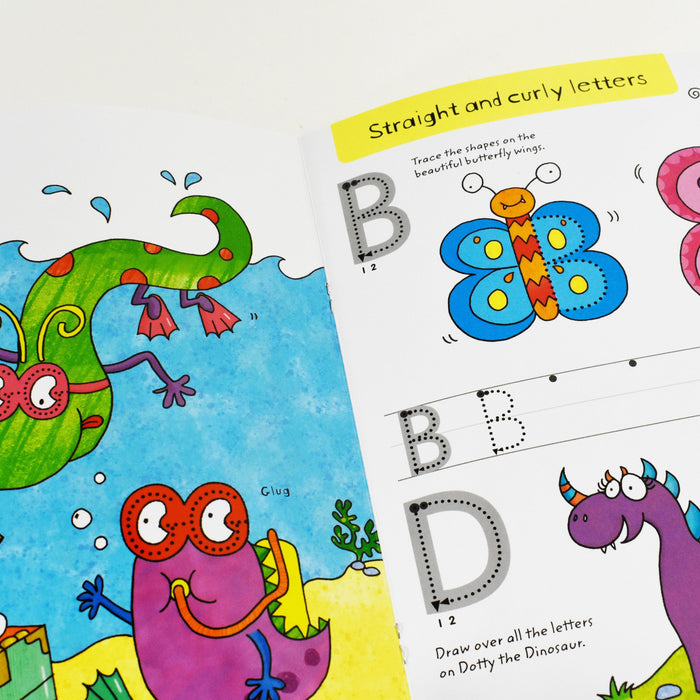 Usborne Wipe-Clean Home learning Alphabet, Numbers and Letters 4 Books Collection By Jessica Greenwell - Age 3-6 - Paperback 0-5 Usborne Publishing