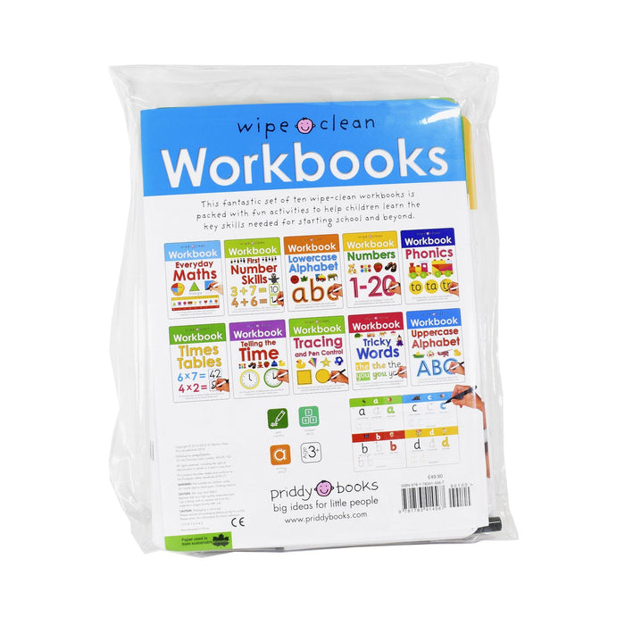 Wipe and Clean Workbooks 10 Book Collection - Ages 0-5 - Paperback 0-5 Priddy Books