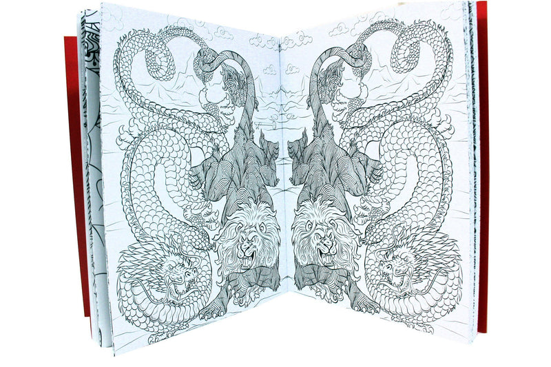 Advanced Art 4 Colouring Books Collection - Flowers, Tree, Dragons, Mehndi - Hardback - David Stewart Book House