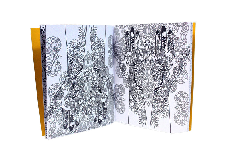 Advanced Art 4 Colouring Books Collection - Flowers, Tree, Dragons, Mehndi - Hardback - David Stewart Book House