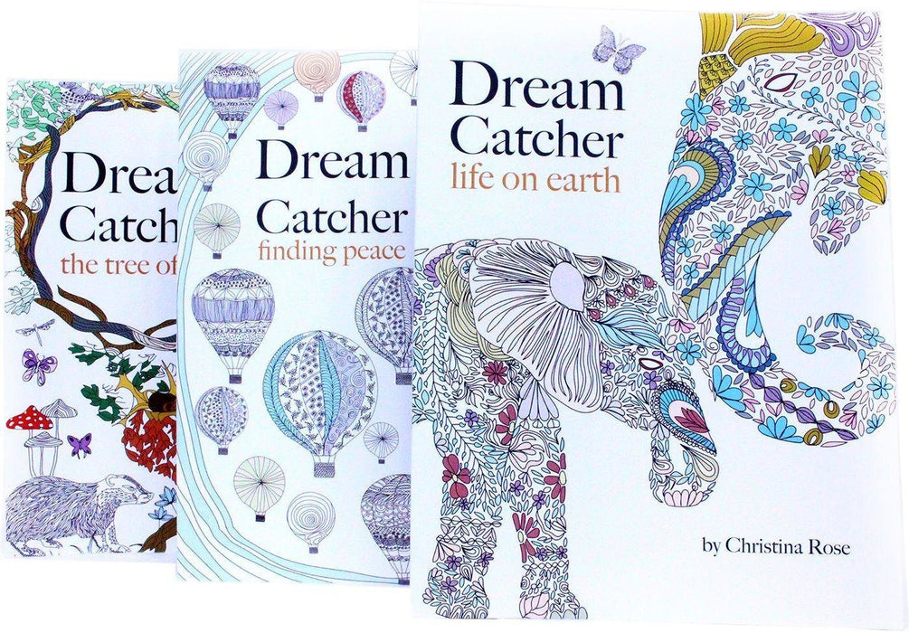 Dream Catcher Anti-Stress Adult Colouring 3 Book Collection - Paperback - Christina Rose Bell & Mackenzie
