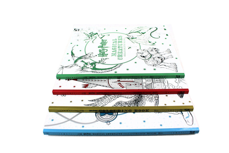 Harry Potter 4 Colouring Books Collection Set - Paperback - Warner Brothers 9-14 Studio Press